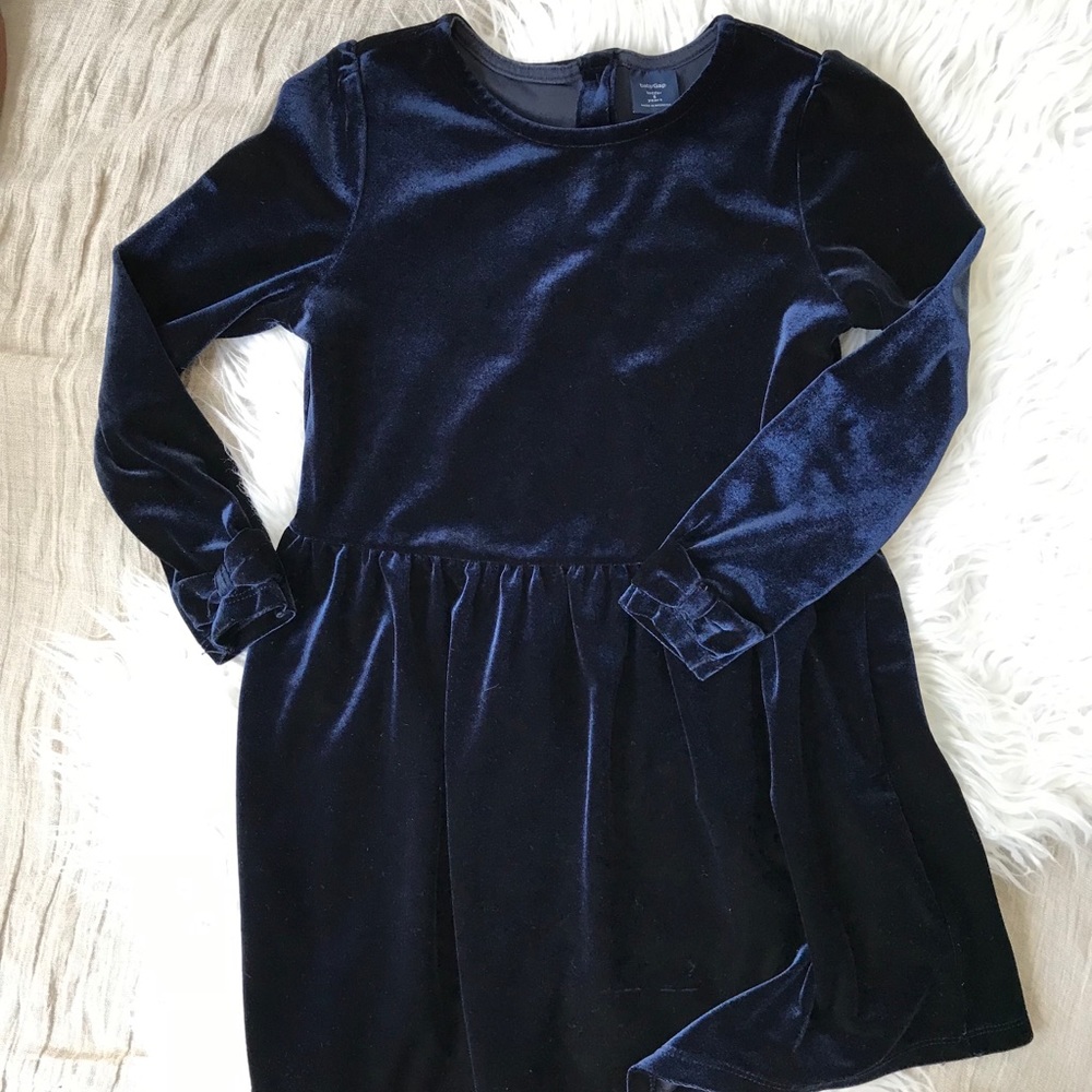 Gap blue velvet dress